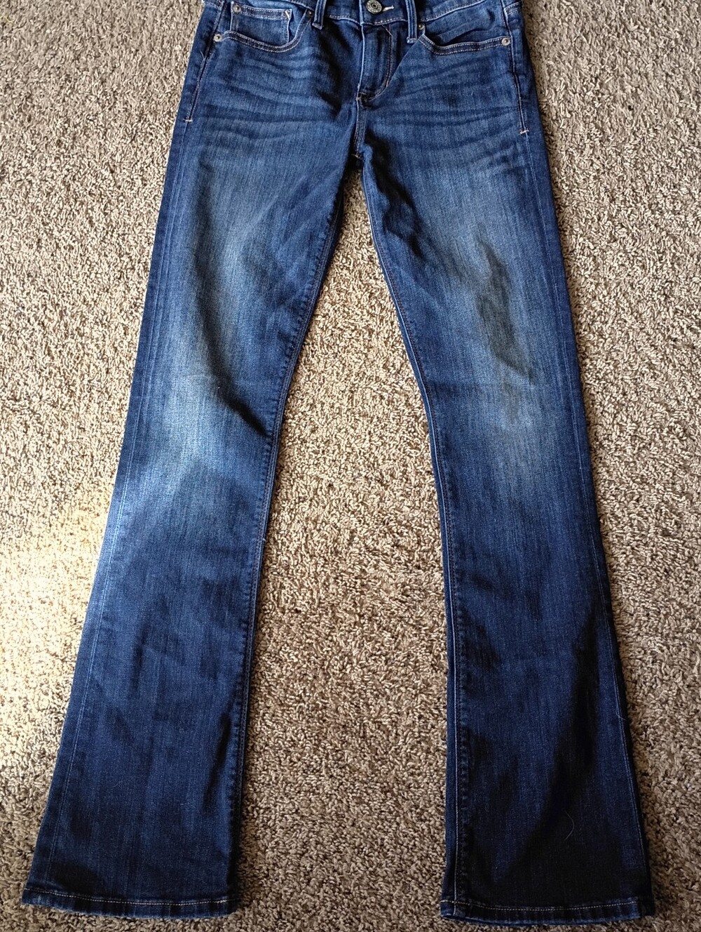 Express Women's Dark Blue Flare Jeans